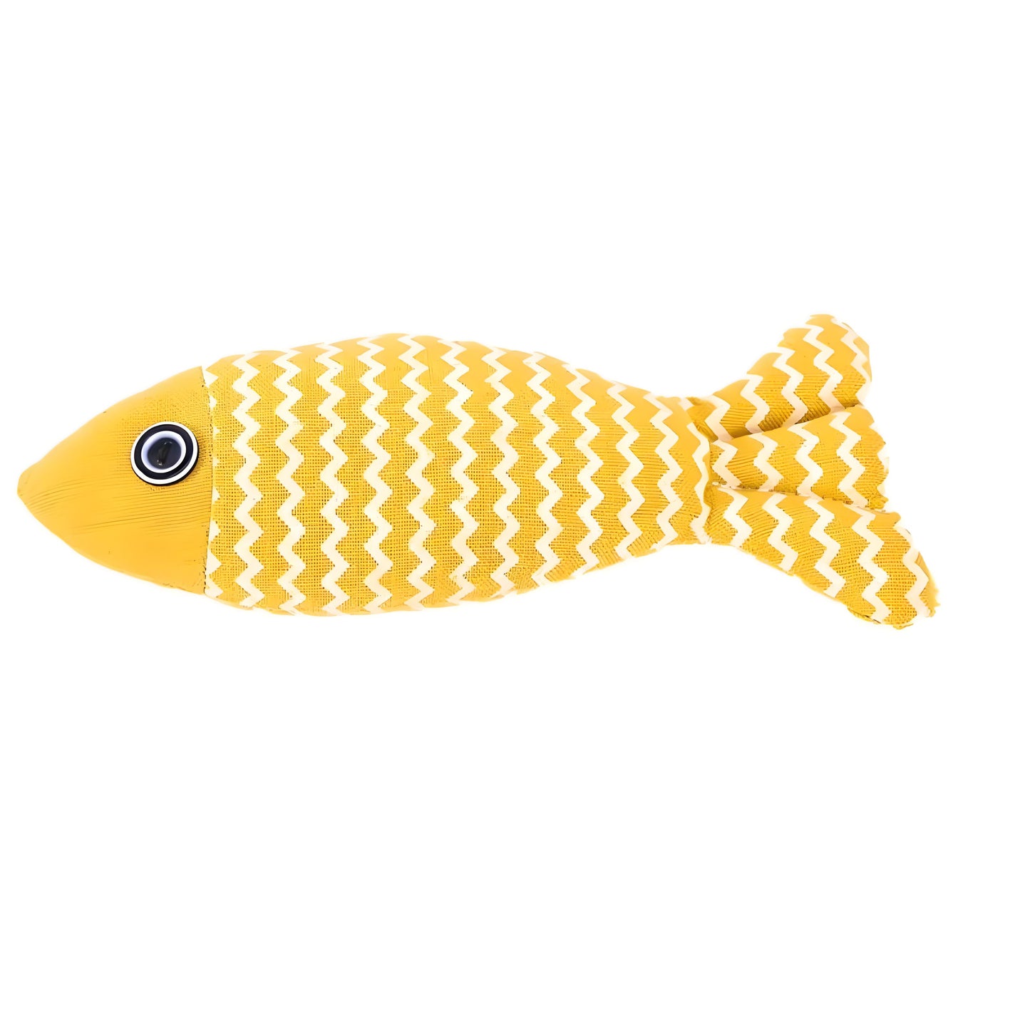 Olanty 2 Pcs Fun and Durable Catnip Maximum Fish Toys Interactive Exercise Toys for Indoor Cats 15 Inches Yellow&Red