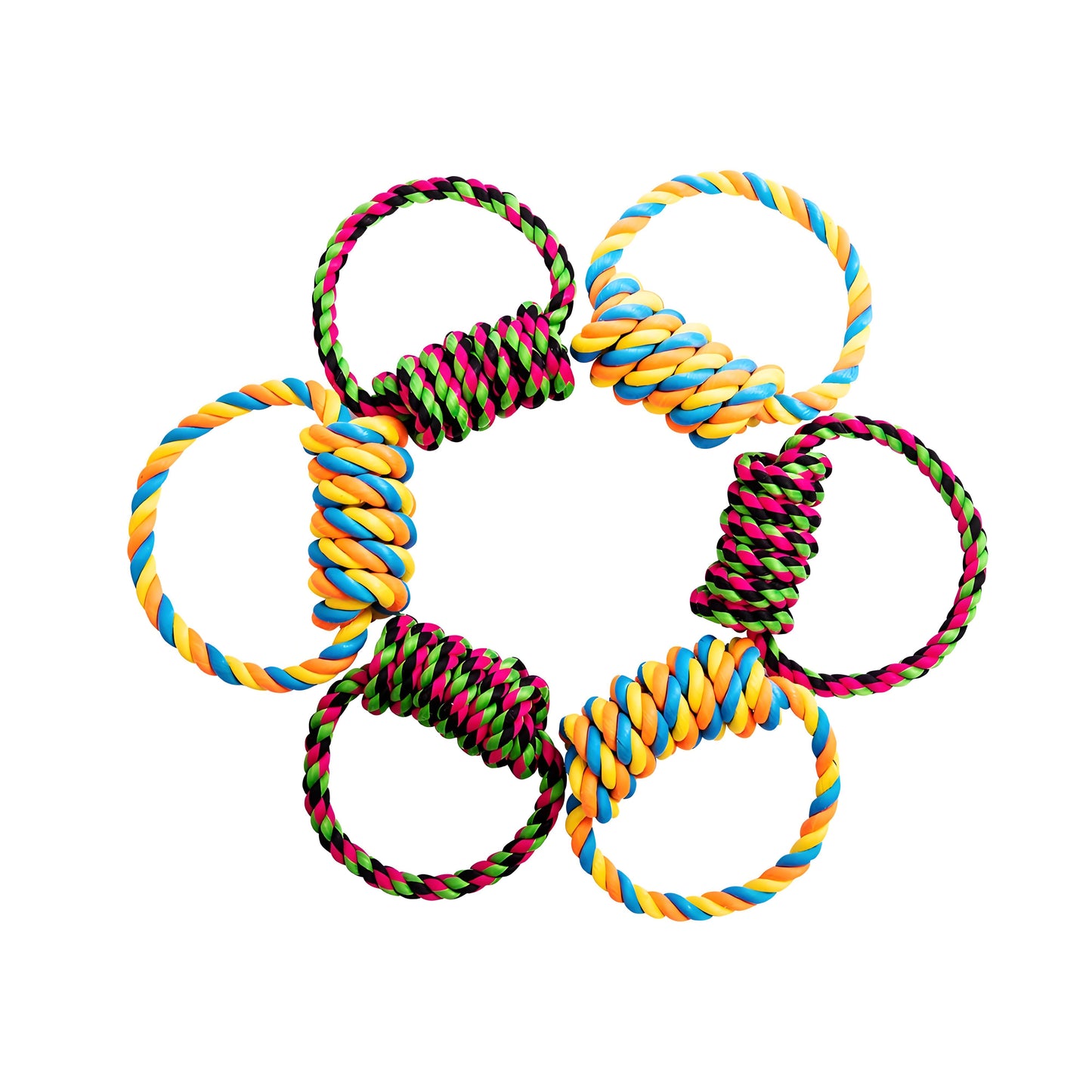 Dog Cotton Rope Chewing Ring for Medium Dogs, Suitable for Pulling Plaything, Throwing and Catching Training