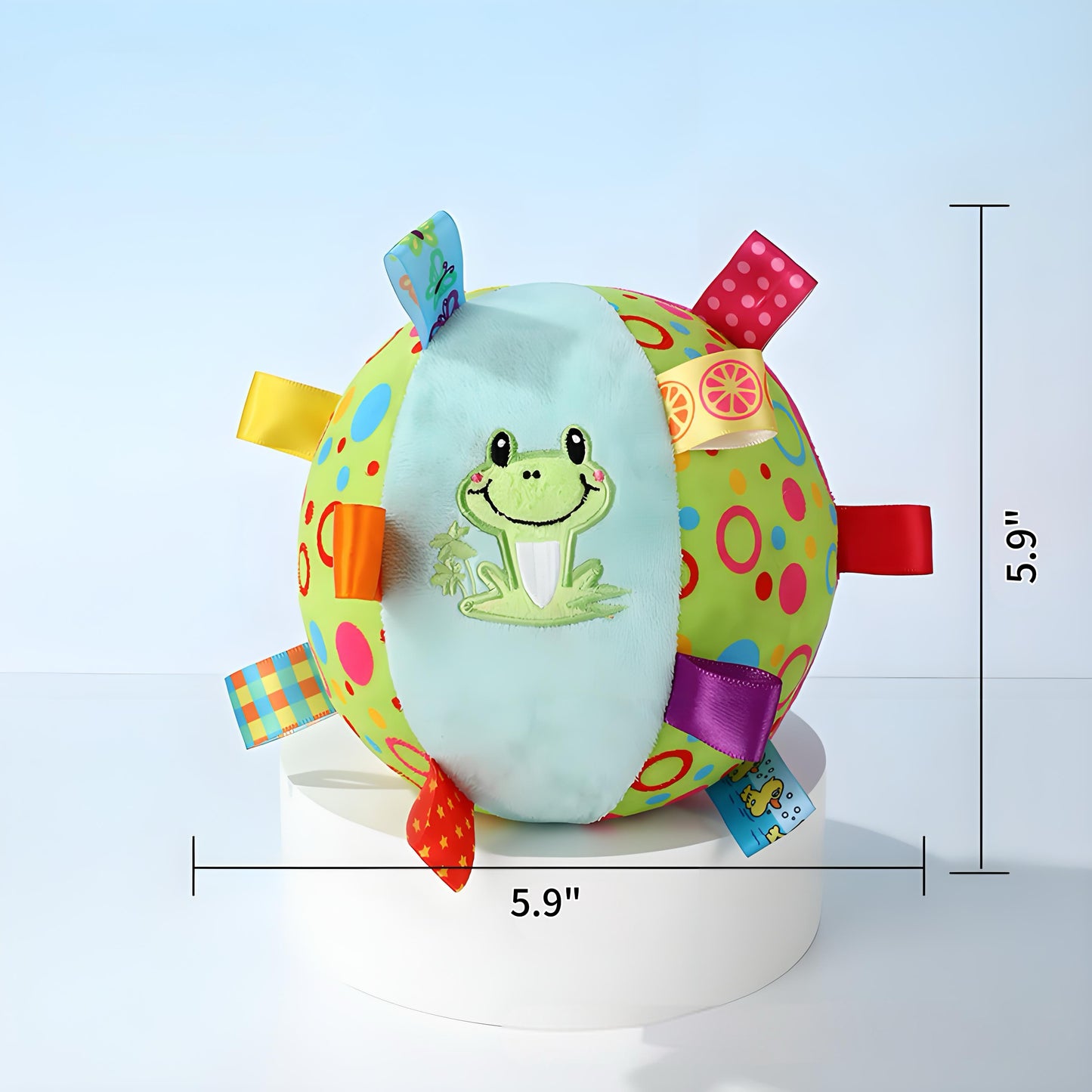 Dog Squeaky Plush Toy with Straps, Dog Soccer Ball Toy with Soft Stuffed Cotton Durable Dog Chew Ball Toy for Small to Large Dog