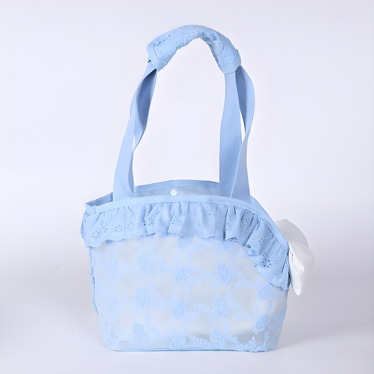 Olanty Princess Lace Carrier bag for Small Dogs & Cats, Breathable Mesh Travel Soft Handbag for Your Girls