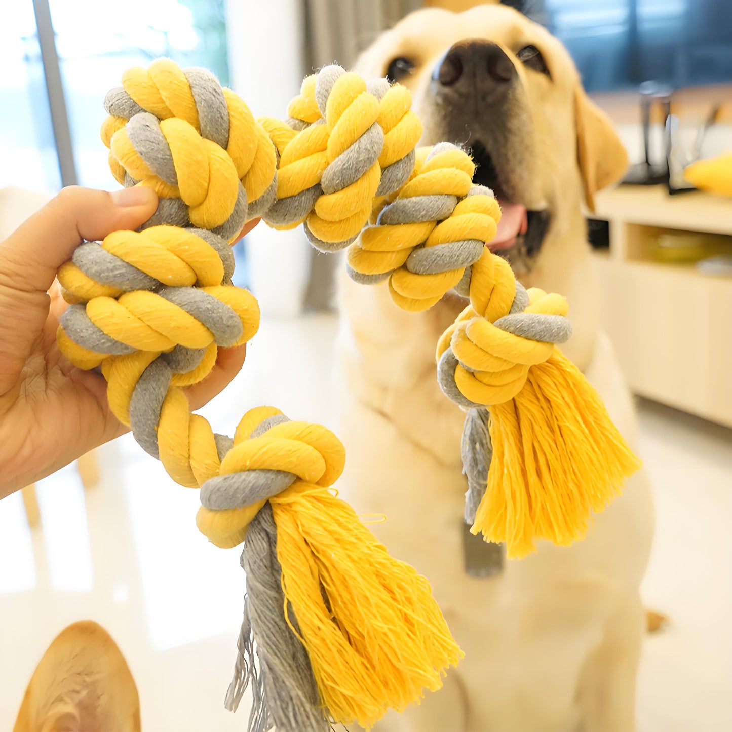 Large Dog Rope Toys for Aggressive Chewers 100% Cotton Toy for Large and Medium Breed, Mental Stimulation and Dental Cleaning
