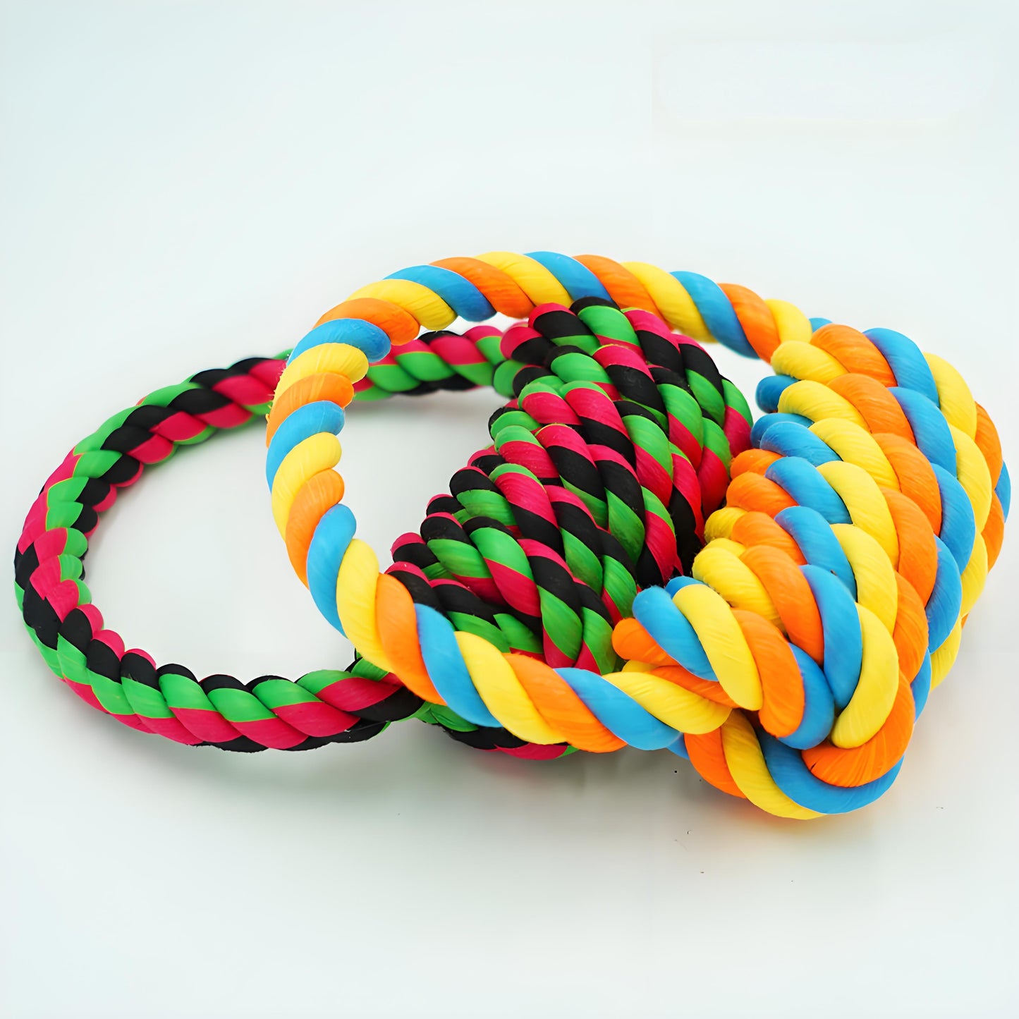 Dog Cotton Rope Chewing Ring for Medium Dogs, Suitable for Pulling Plaything, Throwing and Catching Training