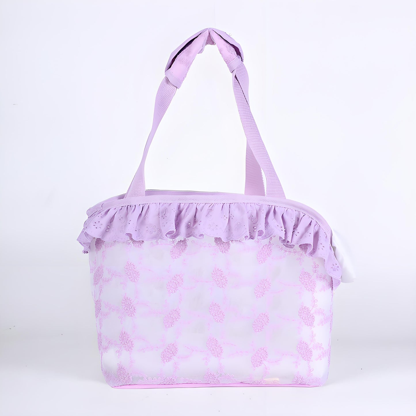 Olanty Princess Lace Carrier bag for Small Dogs & Cats, Breathable Mesh Travel Soft Handbag for Your Girls