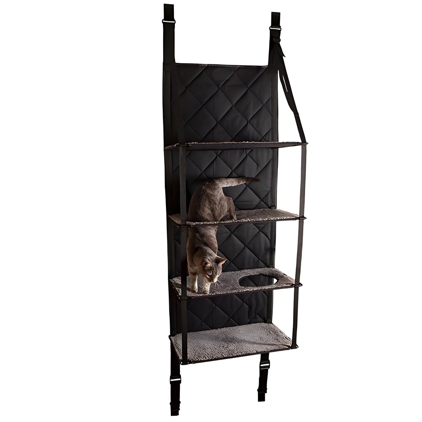 4 Level Door Mounted Cat Climber Foldable Multifunctional Cat Tower Bed