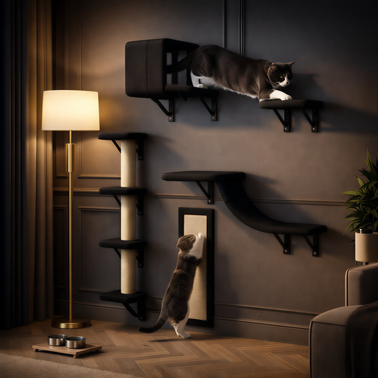 Olanty 5-Piece Wall-Mounted Cat Playground – Creating a safe and fun vertical adventure space